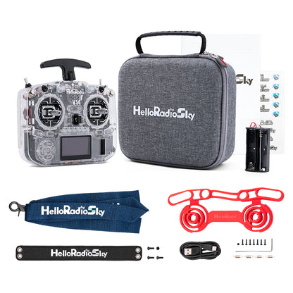 HelloRadio V14 Radio Controller with Clear Case (ELRS / M2)